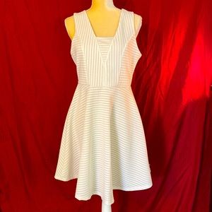 White Dress with Beige Underlay/liner